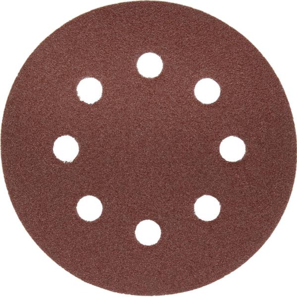 Круг 125 мм Р 600 шлифовальный на липкой основе с отверстиями ЗУБР "МАСТЕР" 35562-125-600
