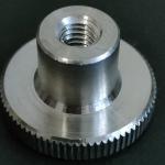 Гайка М 4 DIN 466 круглая высокая рифленая с накаткой, нажимная, нержавеющая сталь А2