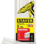 Стержни 11х200мм STAYER "MASTER" для клеевых (термоклеящих) пистолетов, цвет прозрачный по стеклу и пластику 6шт
